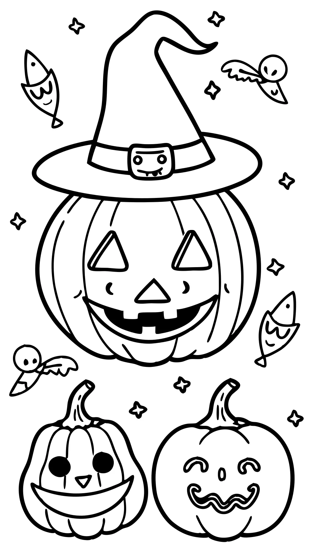 pages à colorier d’Halloween Pumpkins